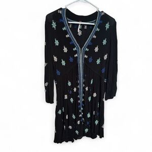 Free people star gazer embroidered tunic dress size XS